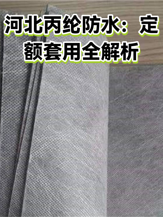 河北丙纶防水：定额套用全解析（图1）