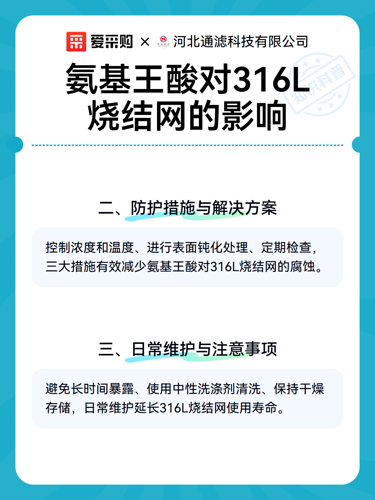 氨基王酸对316L烧结网的影响（图3）
