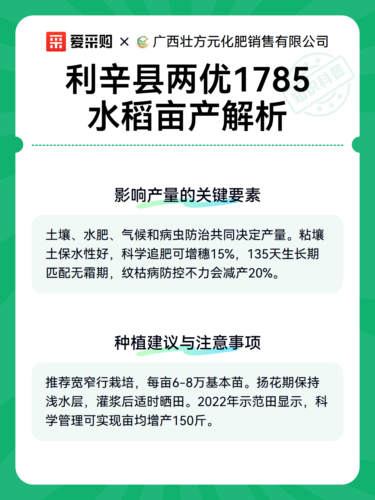 利辛县两优1785水稻亩产解析（图3）
