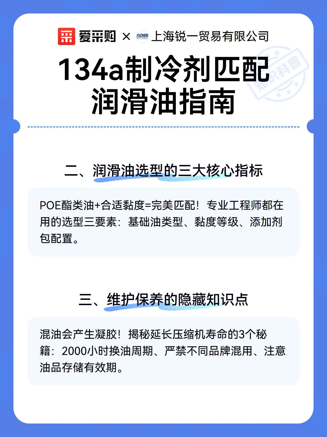 134a制冷剂匹配润滑油指南（图3）