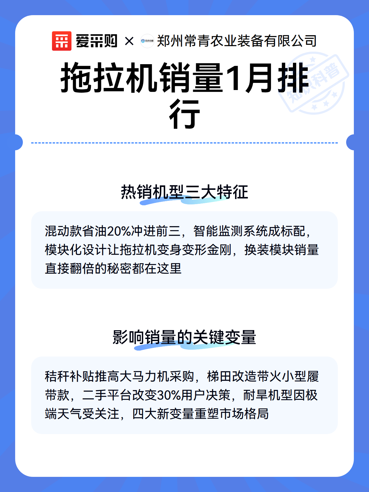 拖拉机销量1月排行（图3）