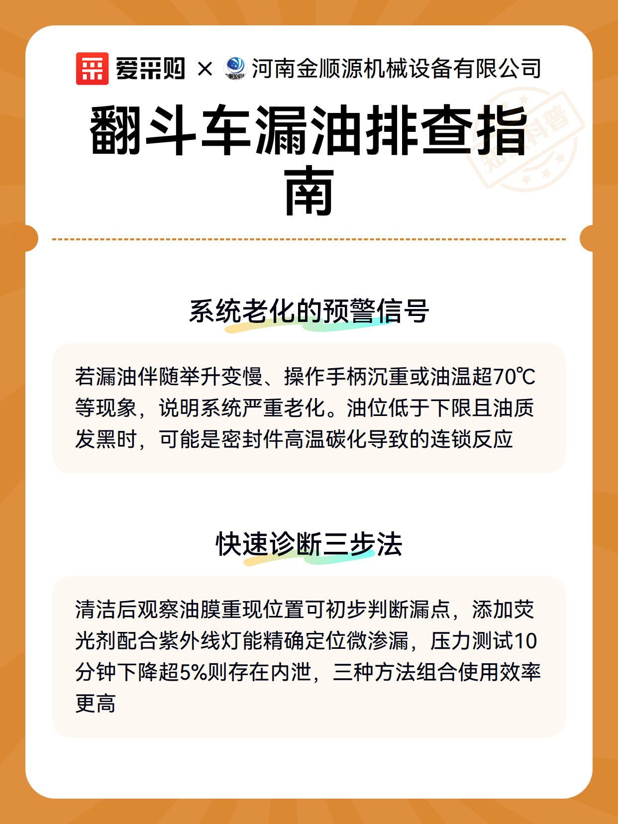 翻斗车漏油排查指南（图3）
