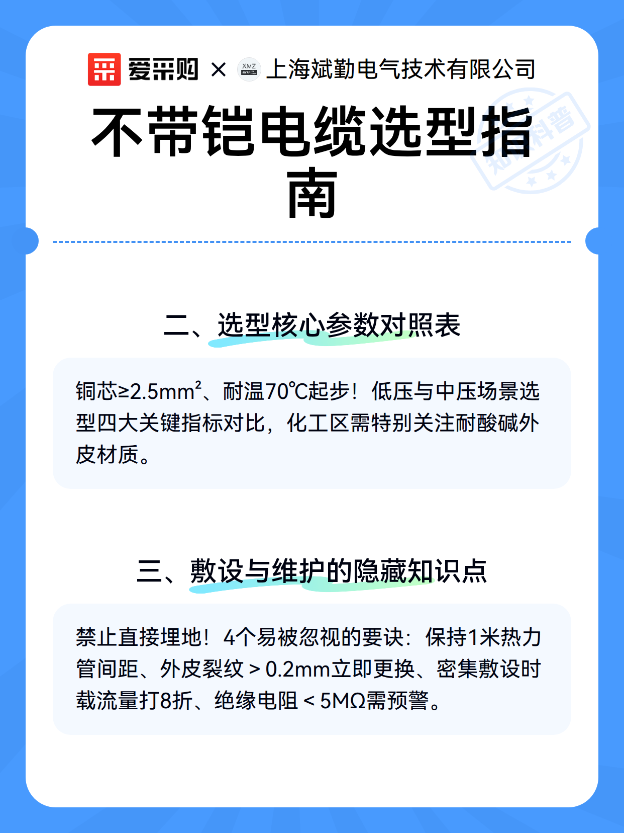 不带铠电缆选型指南（图3）