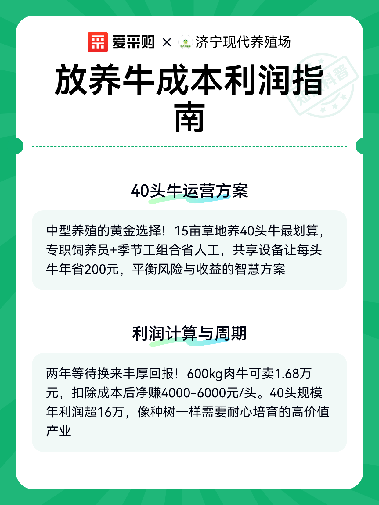 放养牛成本利润指南（图2）
