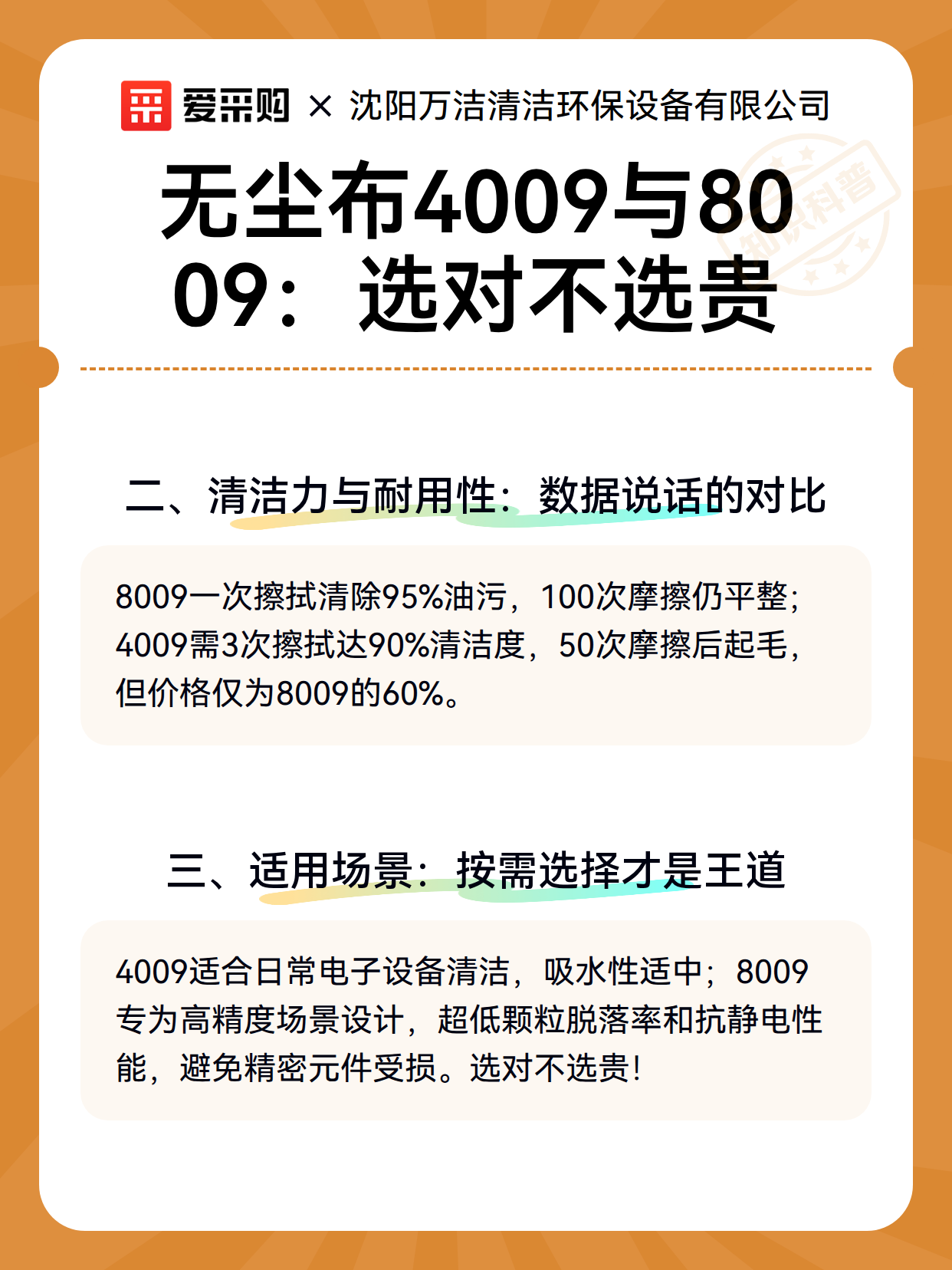 无尘布4009与8009：选对不选贵（图3）