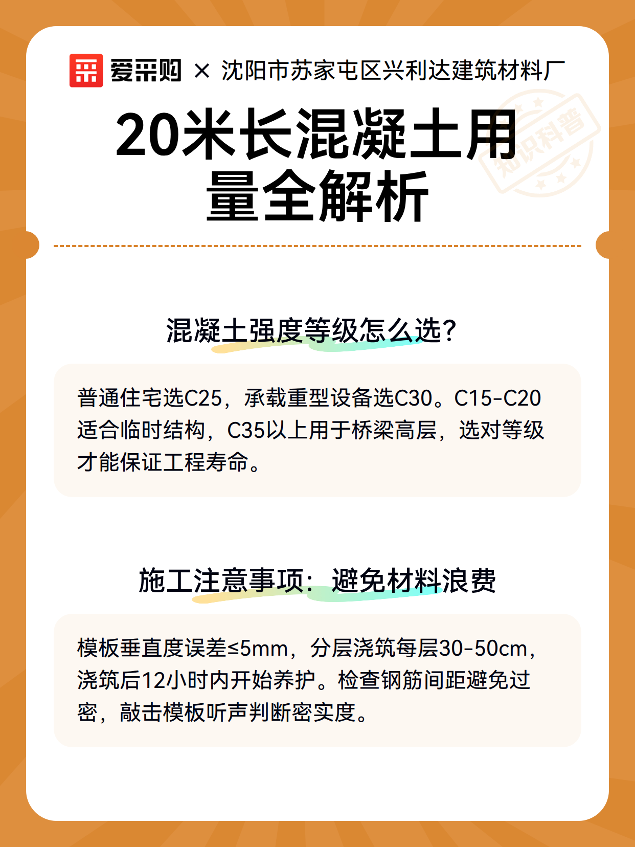 20米长混凝土用量全解析（图3）