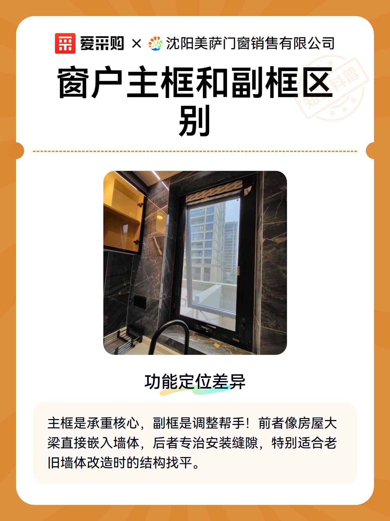 窗户主框和副框区别（图2）