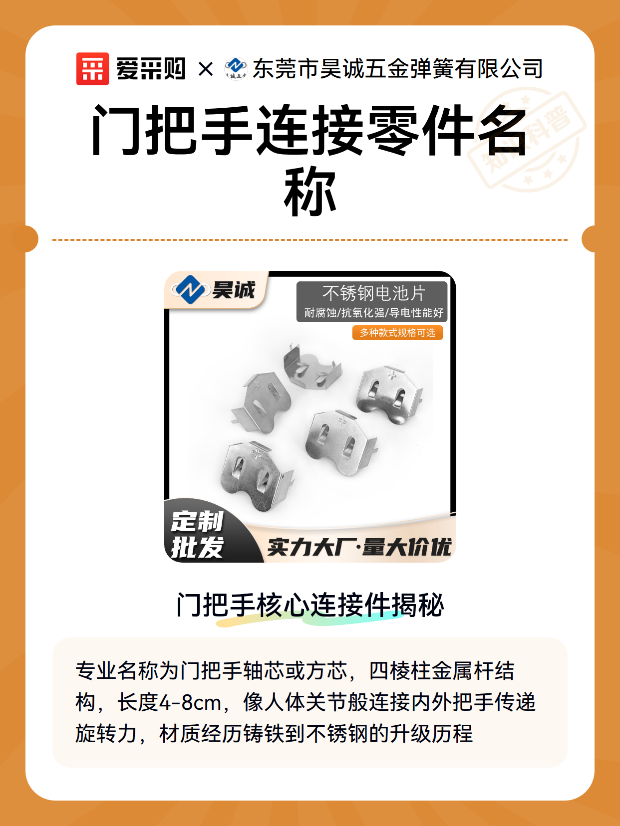 门把手连接零件名称（图2）