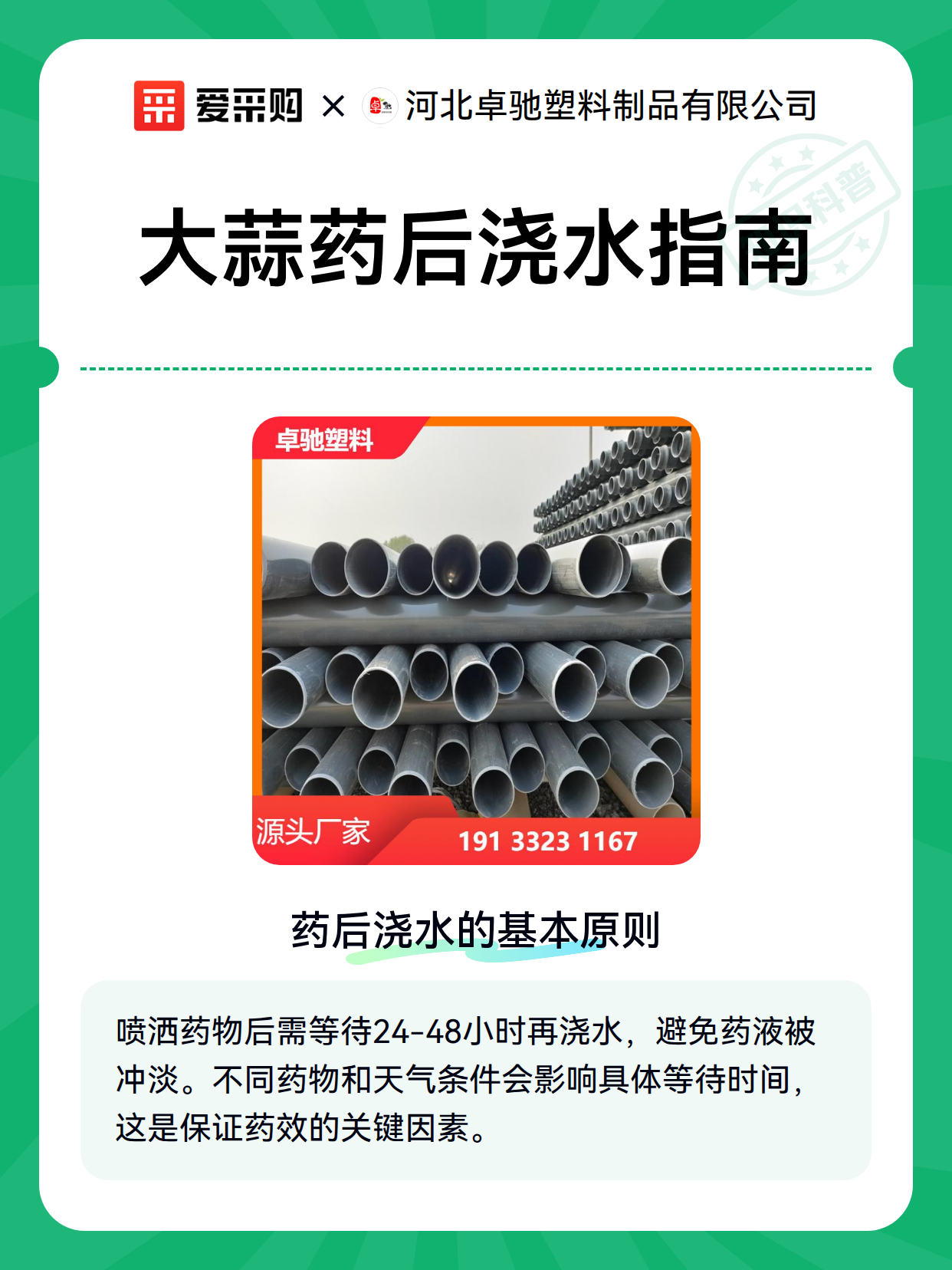 大蒜药后浇水指南（图1）