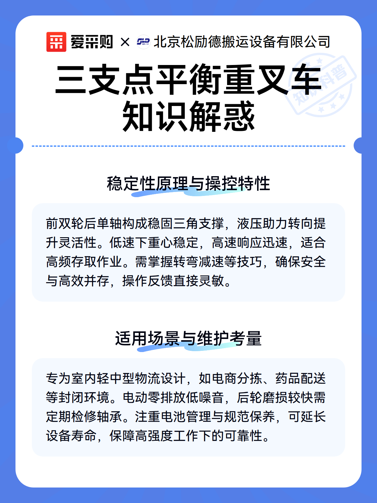 三支点平衡重叉车知识解惑（图2）