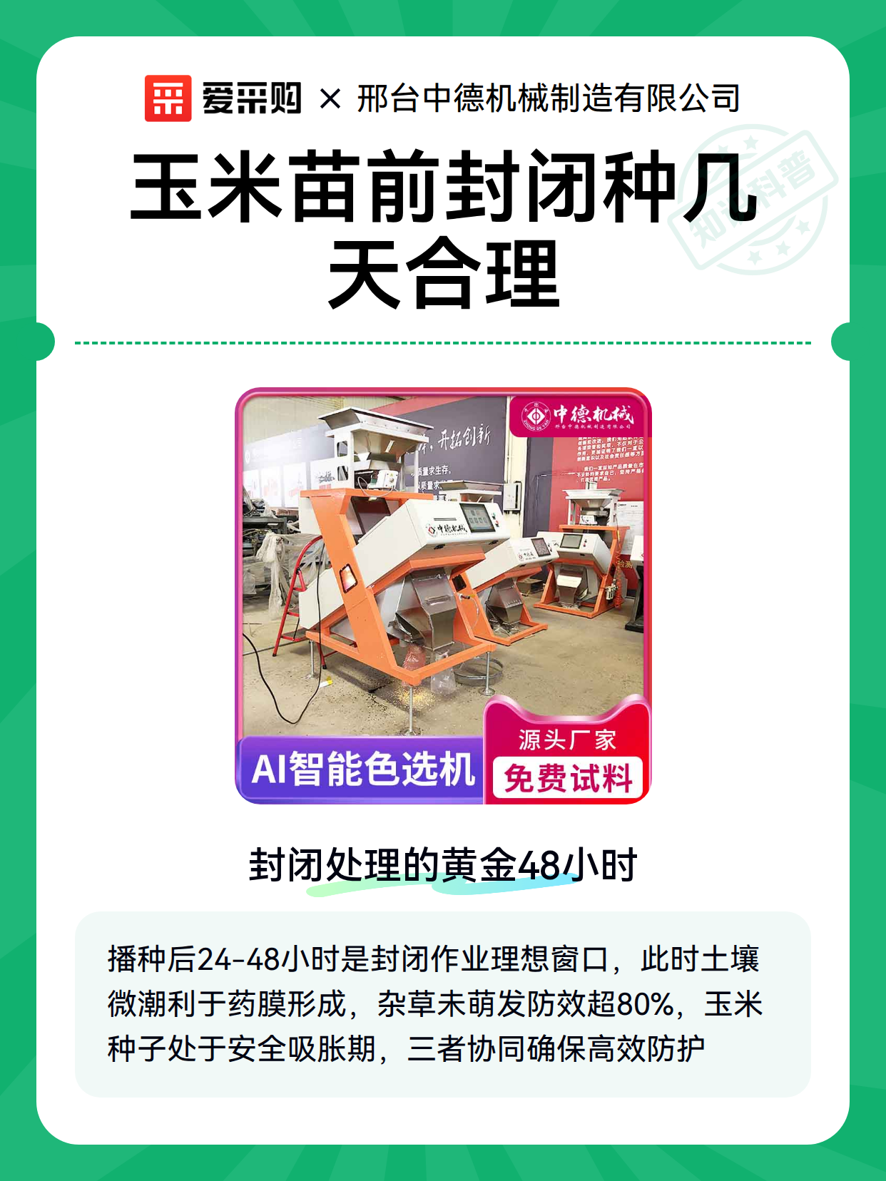 玉米苗前封闭种几天合理（图2）