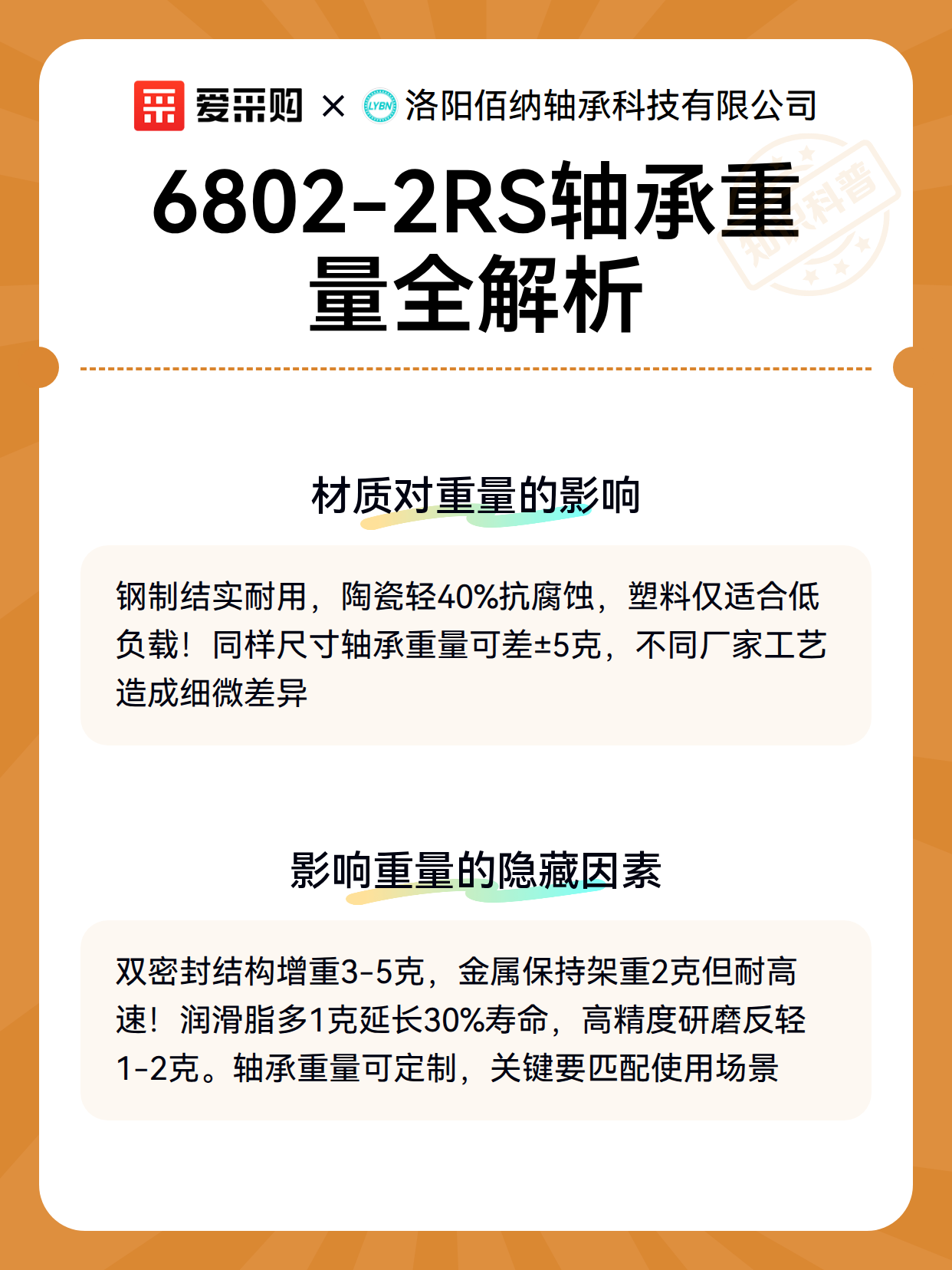6802-2RS轴承重量全解析（图3）