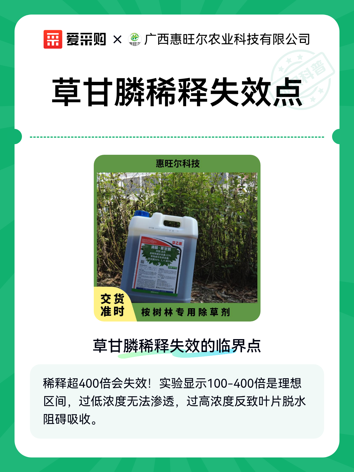 草甘膦稀释失效点（图1）