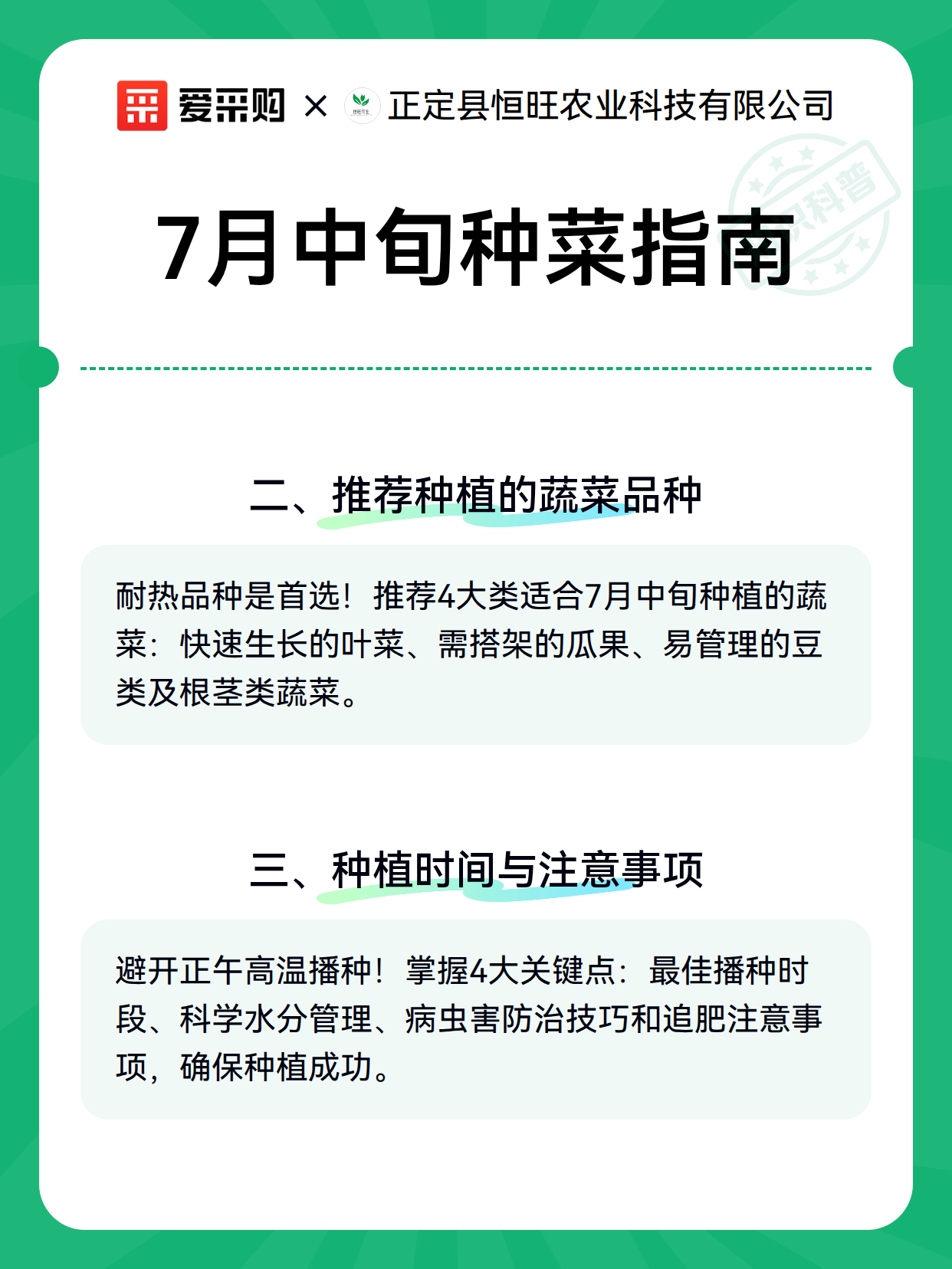 7月中旬种菜指南（图3）