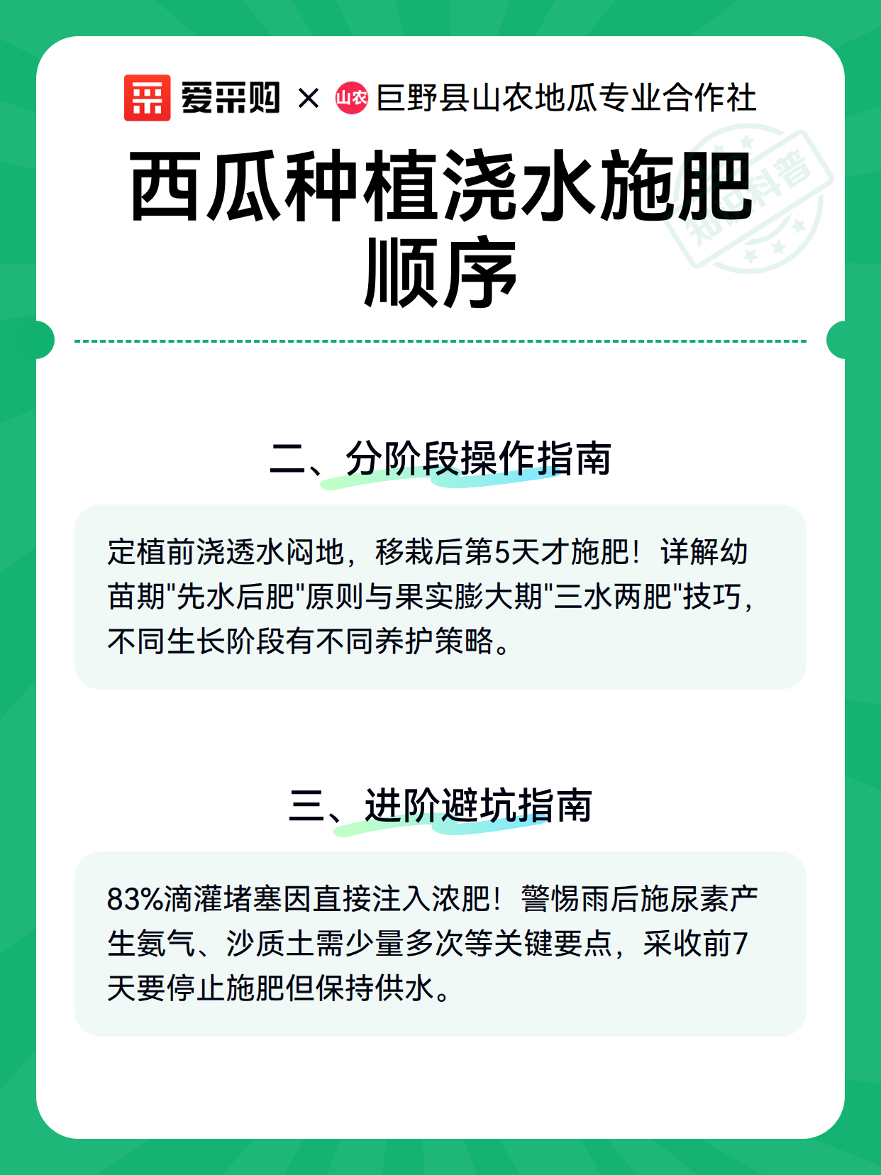 西瓜种植浇水施肥顺序（图2）