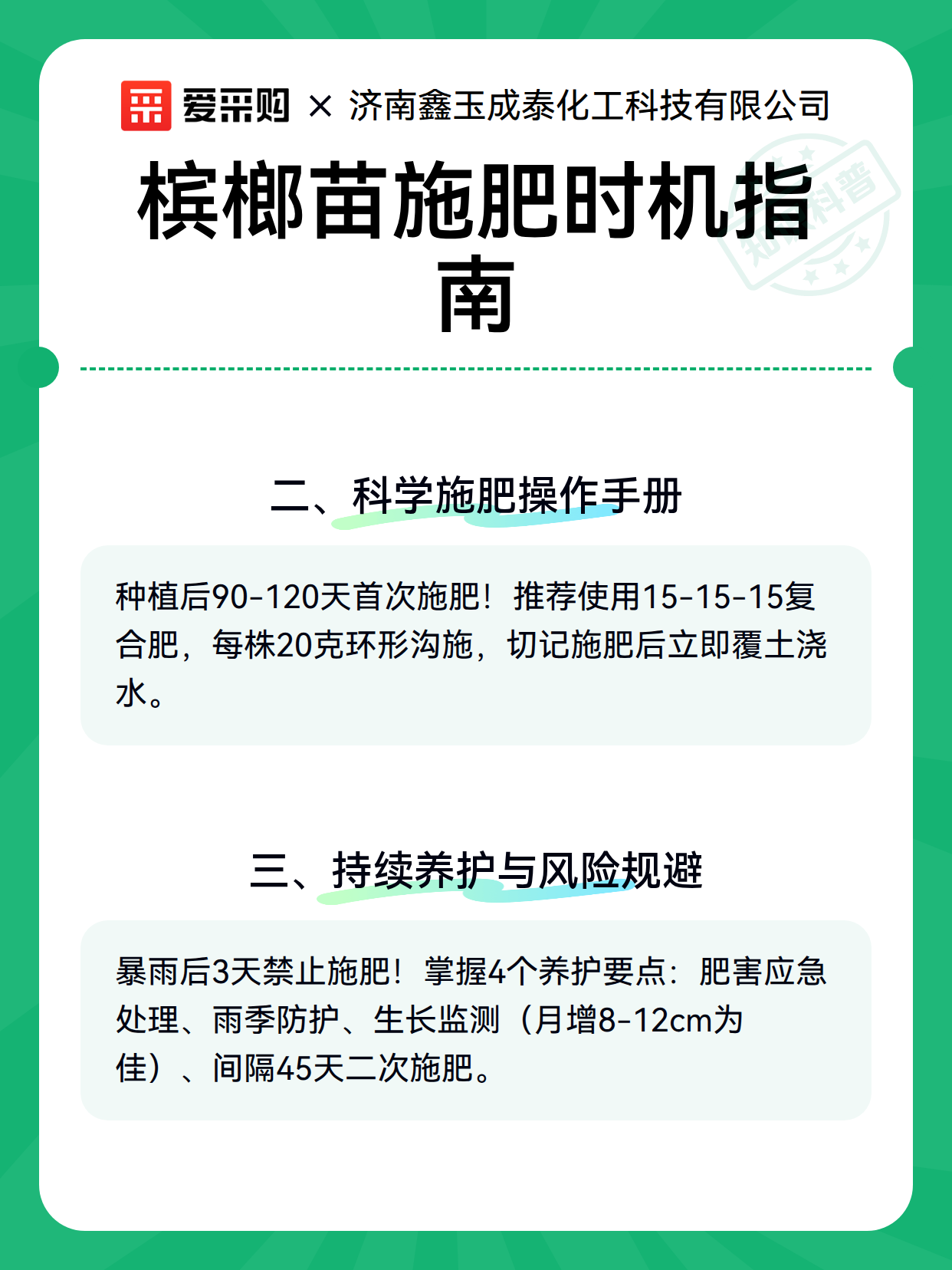 槟榔苗施肥时机指南（图3）