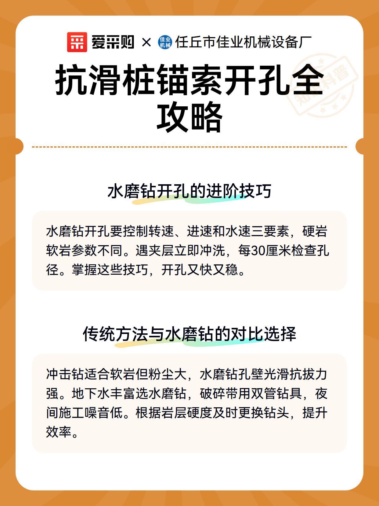 抗滑桩锚索开孔全攻略（图2）