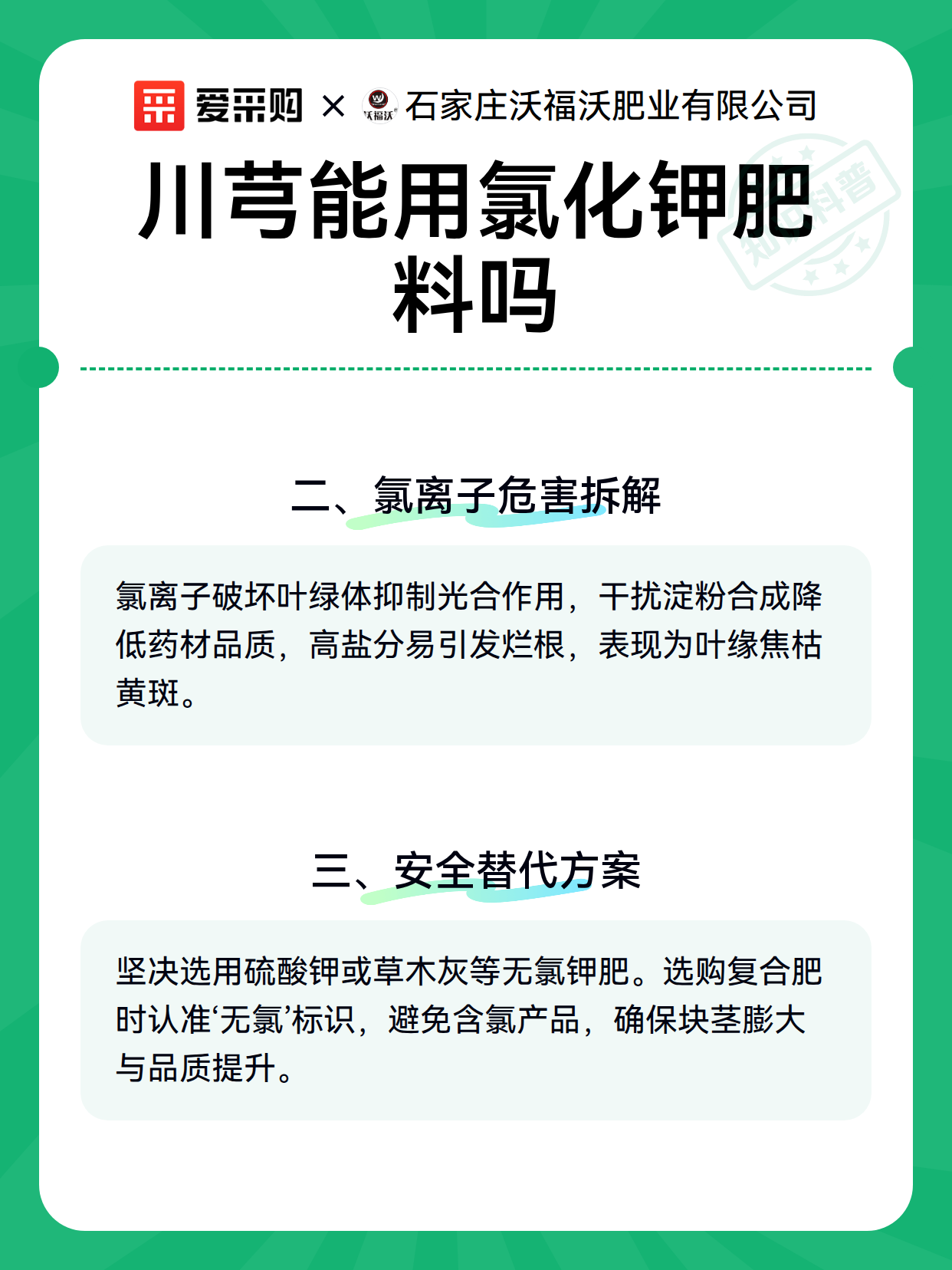 川芎能用氯化钾肥料吗（图3）