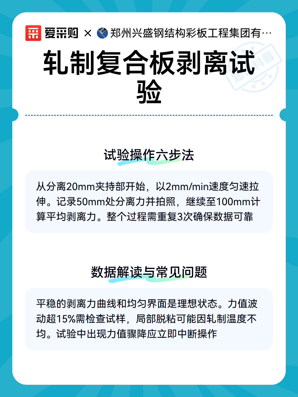 轧制复合板剥离试验（图3）