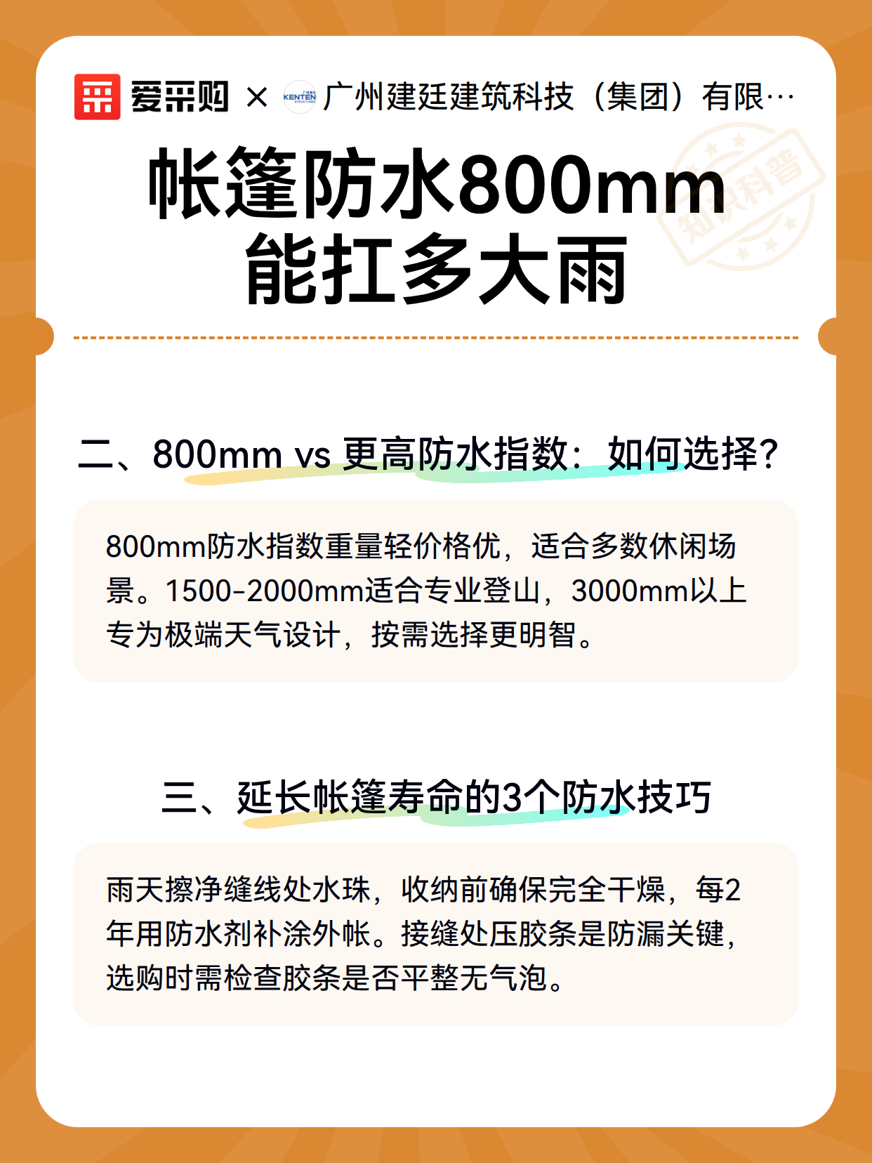 帐篷防水800mm能扛多大雨（图3）