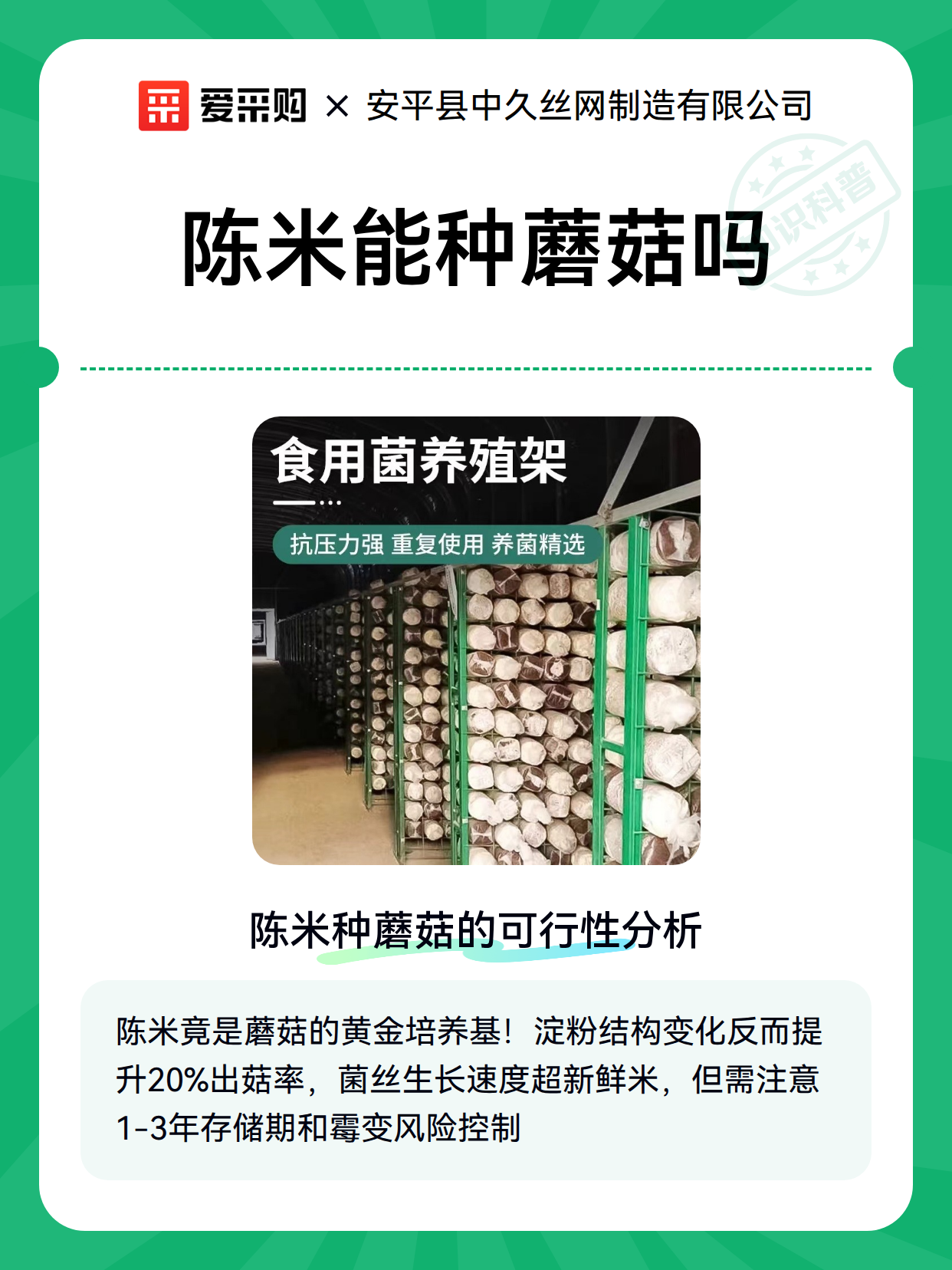 陈米能种蘑菇吗（图1）