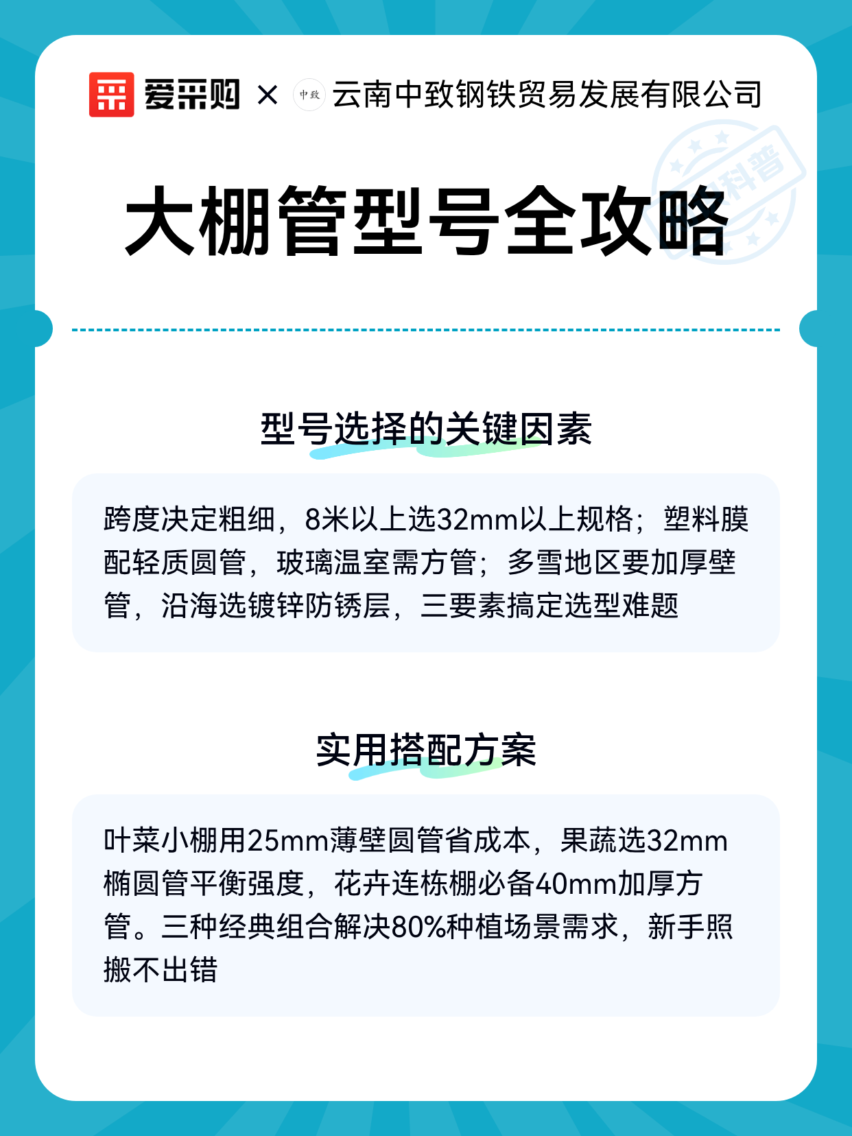 大棚管型号全攻略（图2）
