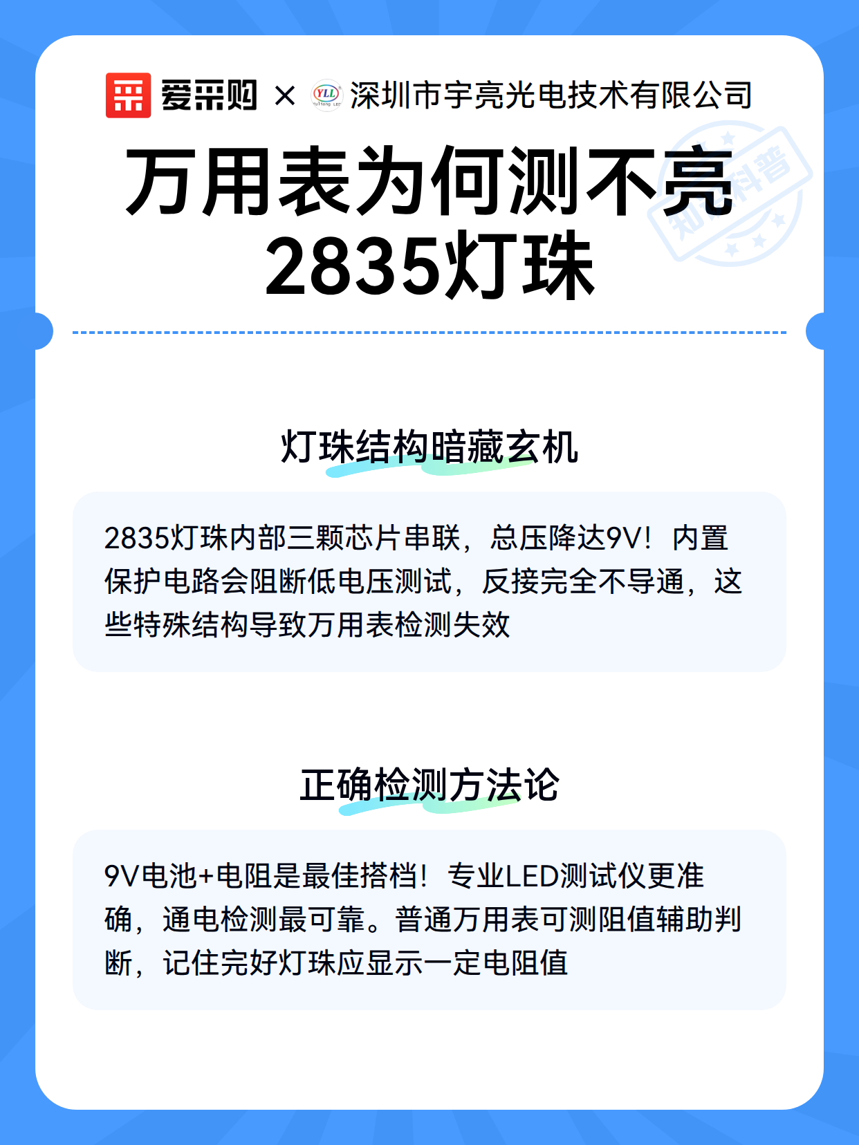 万用表为何测不亮2835灯珠（图3）