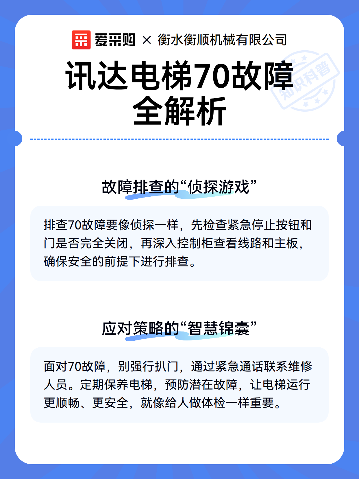 讯达电梯70故障全解析（图3）
