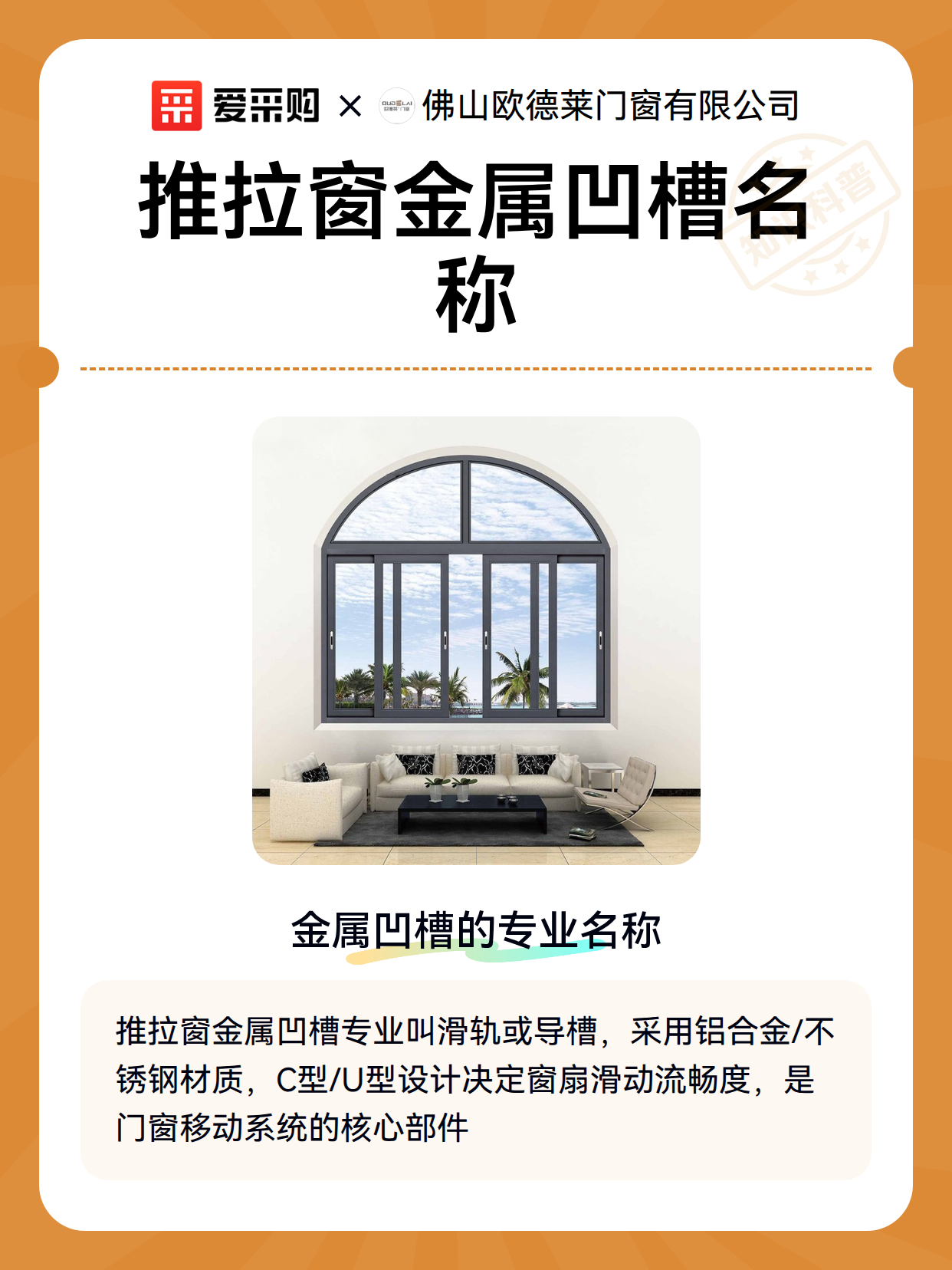 推拉窗金属凹槽名称（图2）