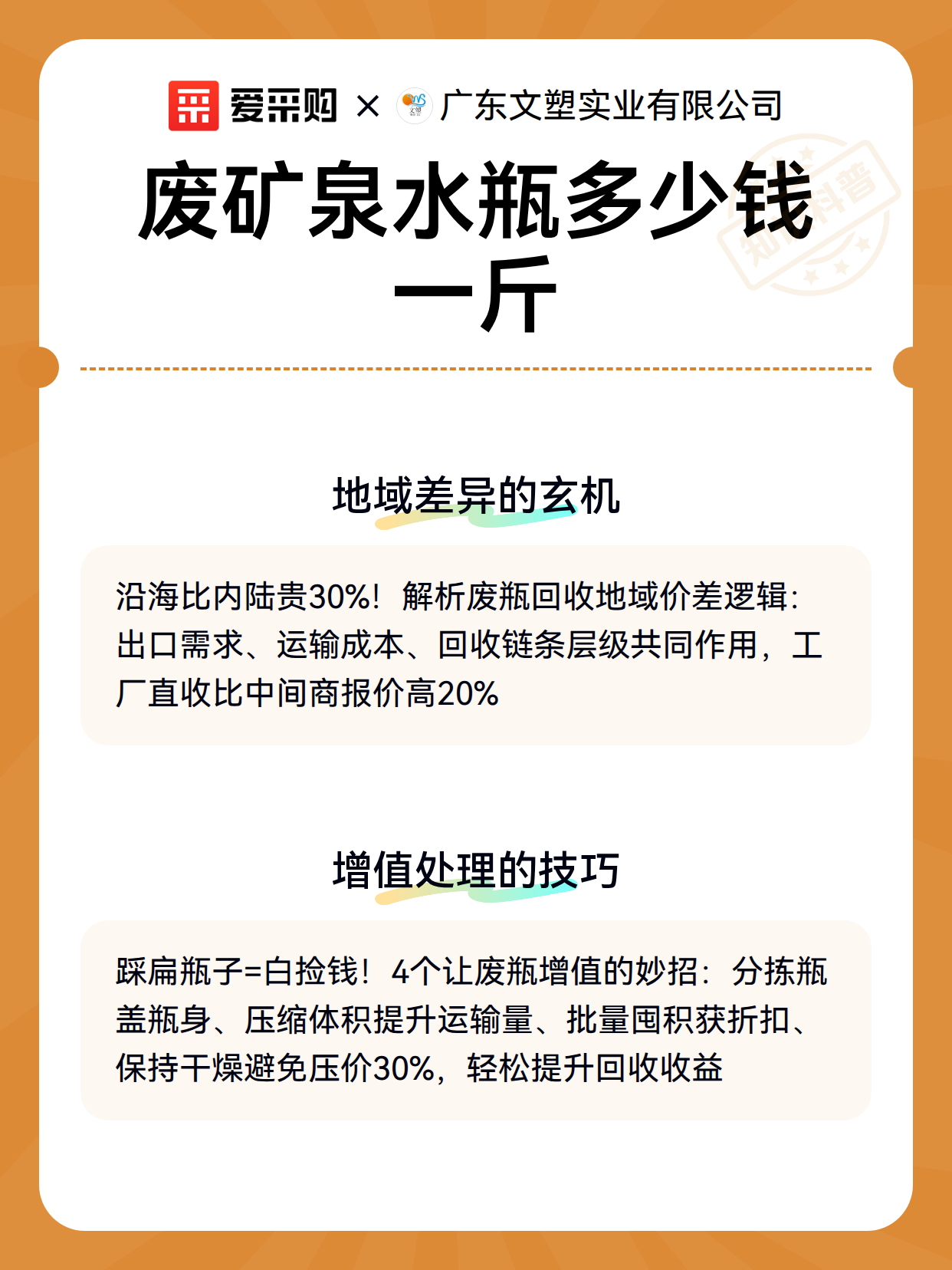 废矿泉水瓶多少钱一斤（图3）