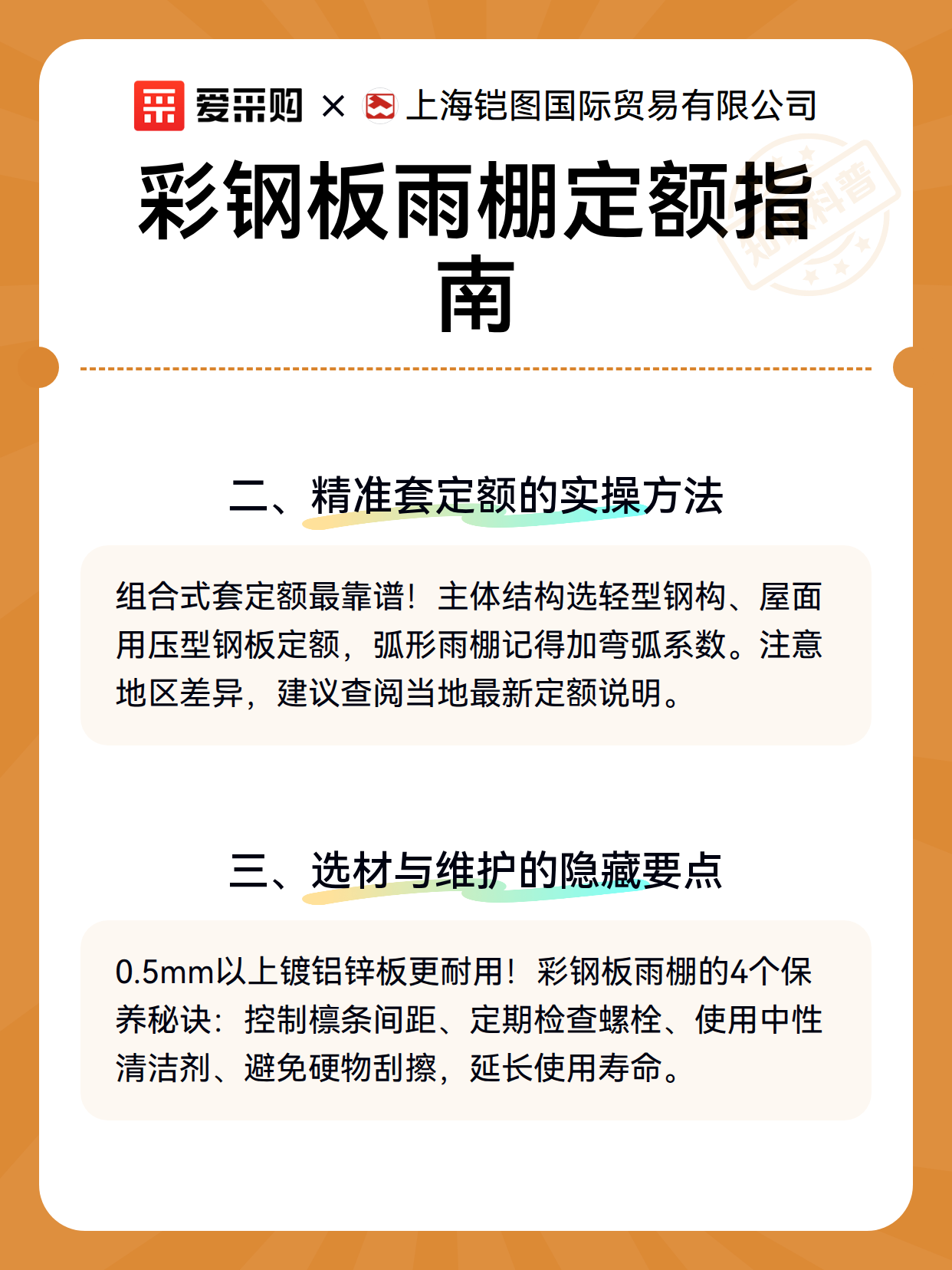 彩钢板雨棚定额指南（图3）