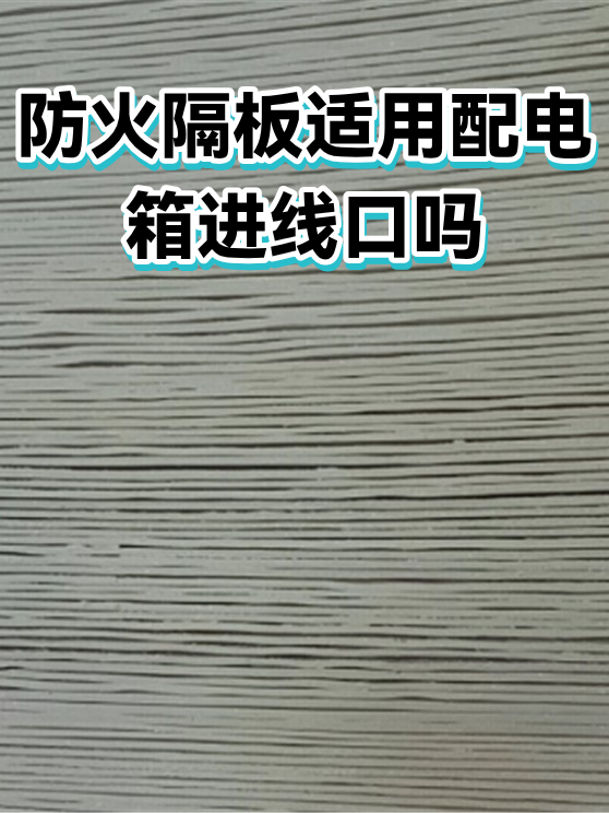 防火隔板适用配电箱进线口吗（图1）