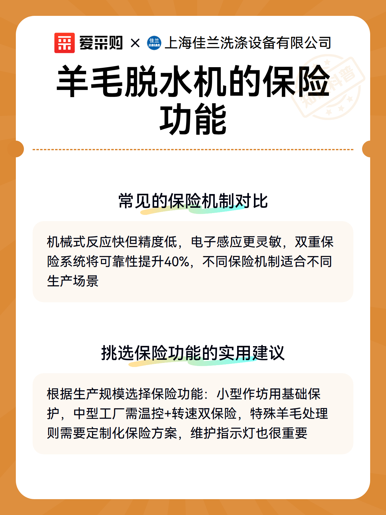 羊毛脱水机选型：保险功能如何匹配处理量与纤维品质要求（图3）