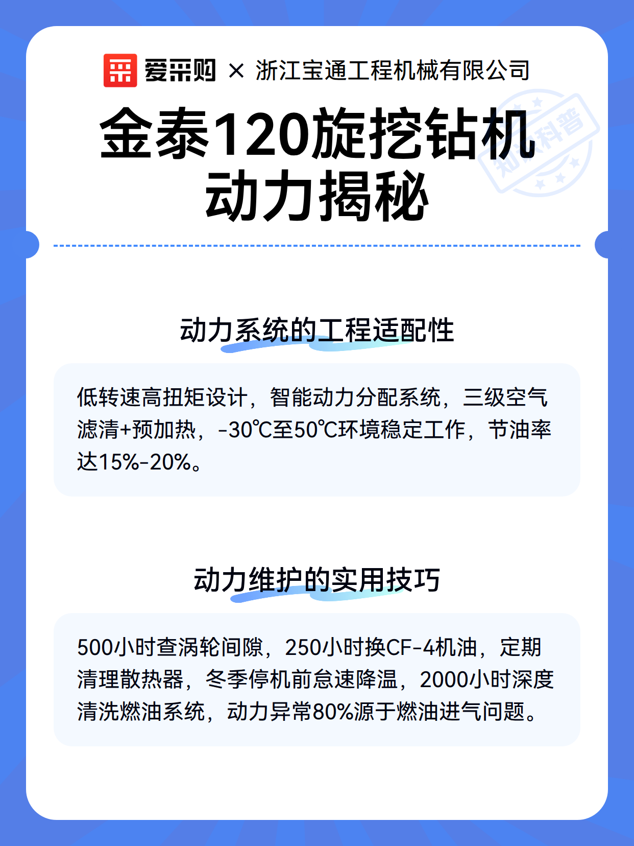 金泰120旋挖钻机动力揭秘（图3）