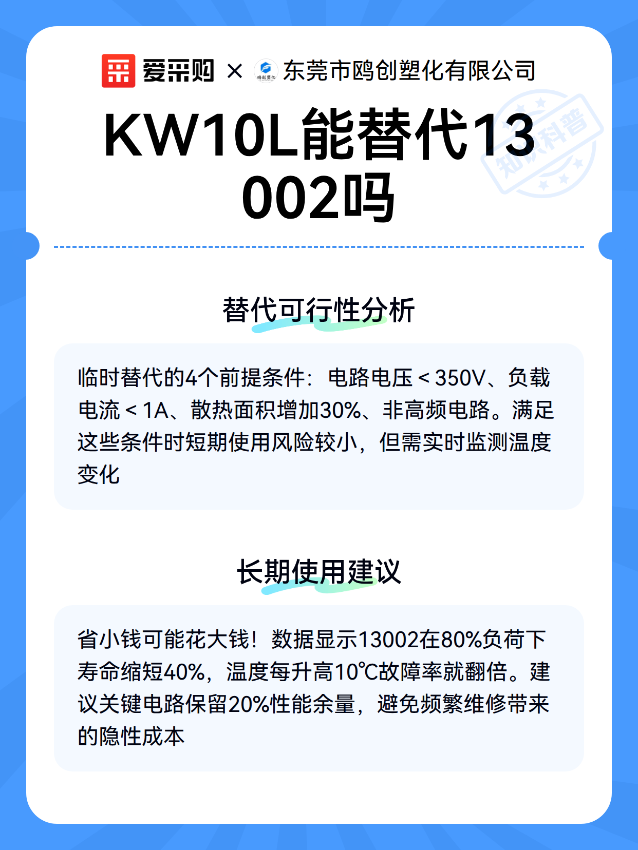 KW10L能替代13002吗（图3）