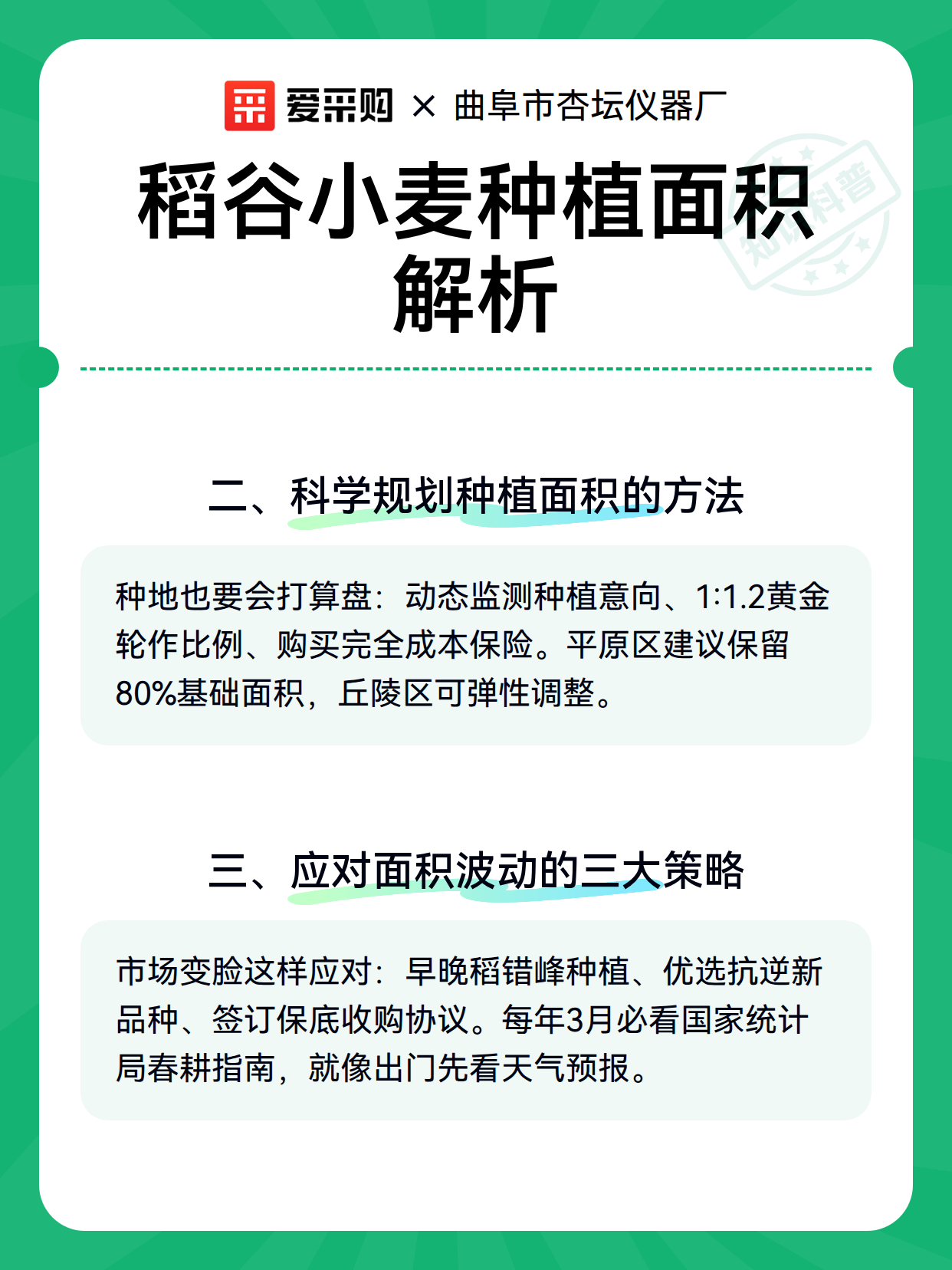 稻谷小麦种植面积解析（图3）