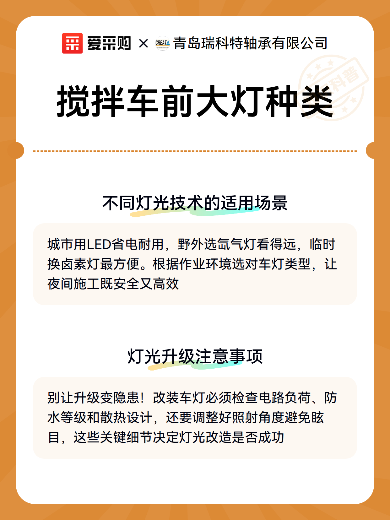 搅拌车前大灯种类（图3）
