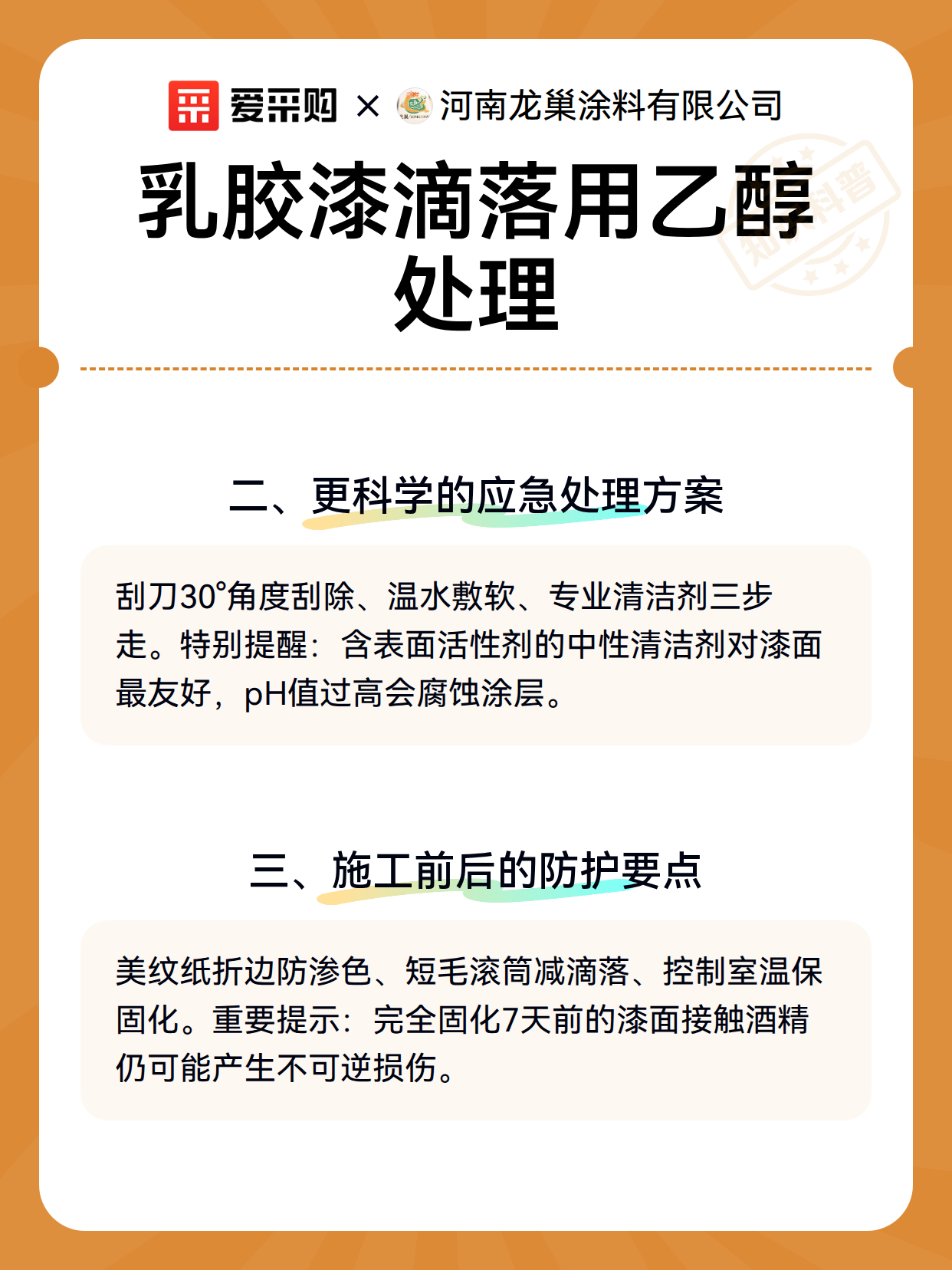 乳胶漆滴落用乙醇处理（图3）