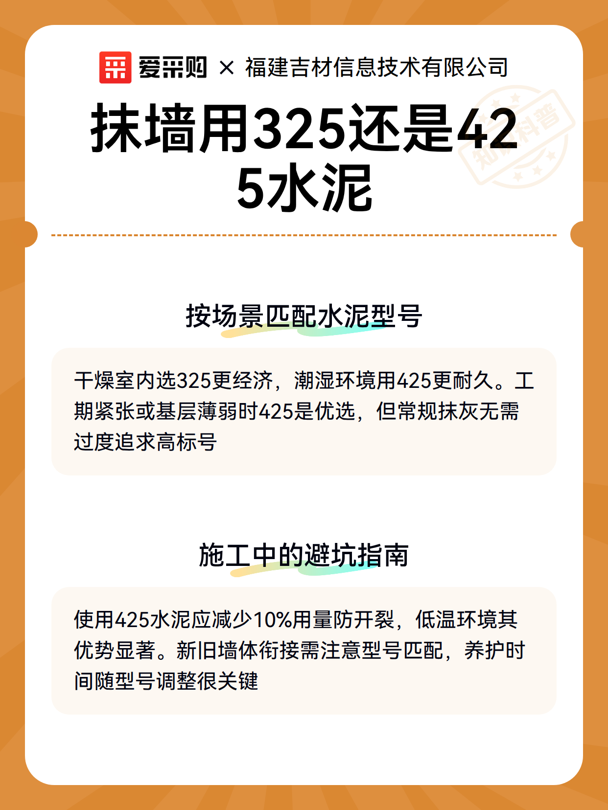 抹墙用325还是425水泥（图2）