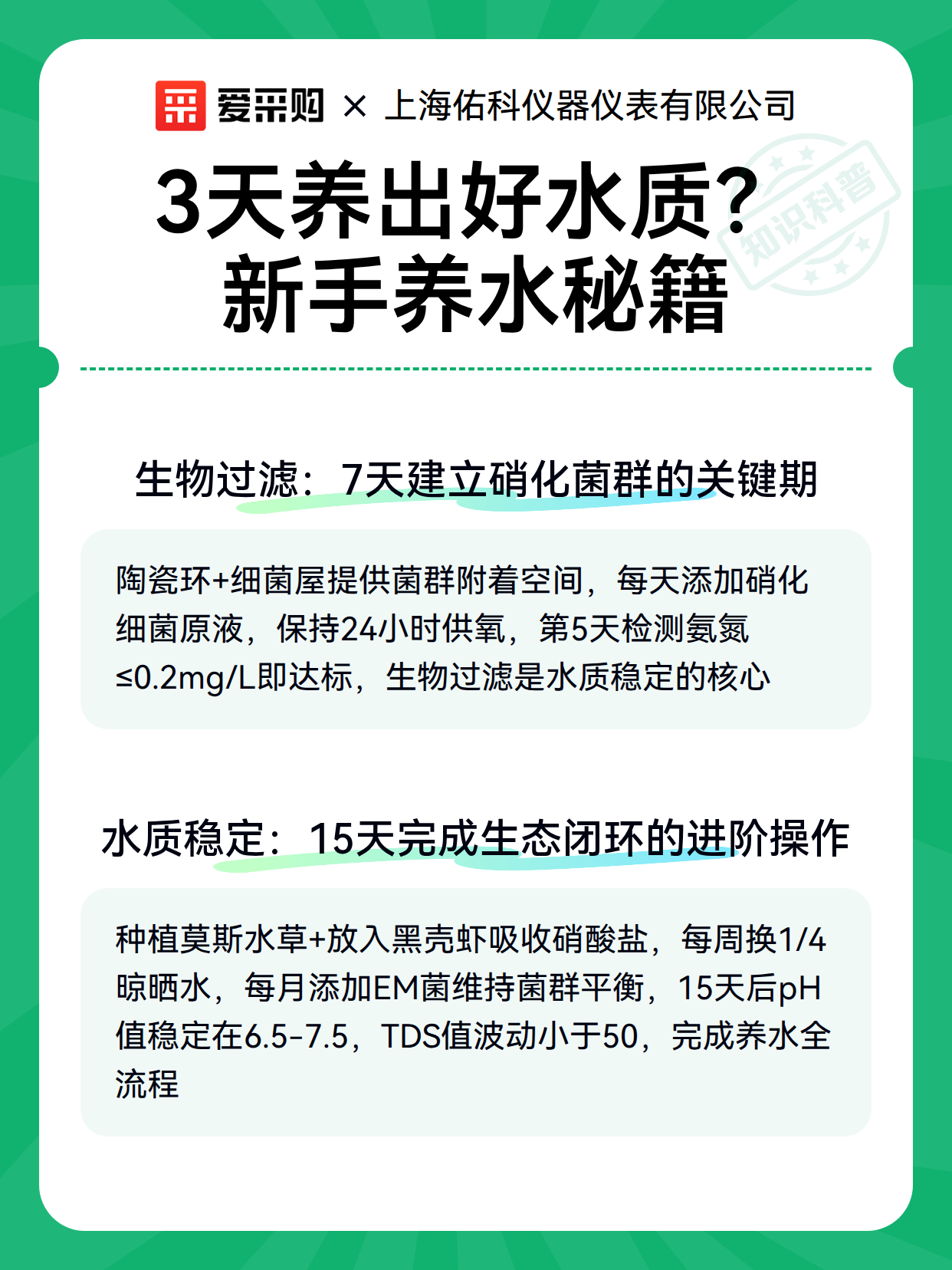 3天养出好水质？新手养水秘籍（图2）