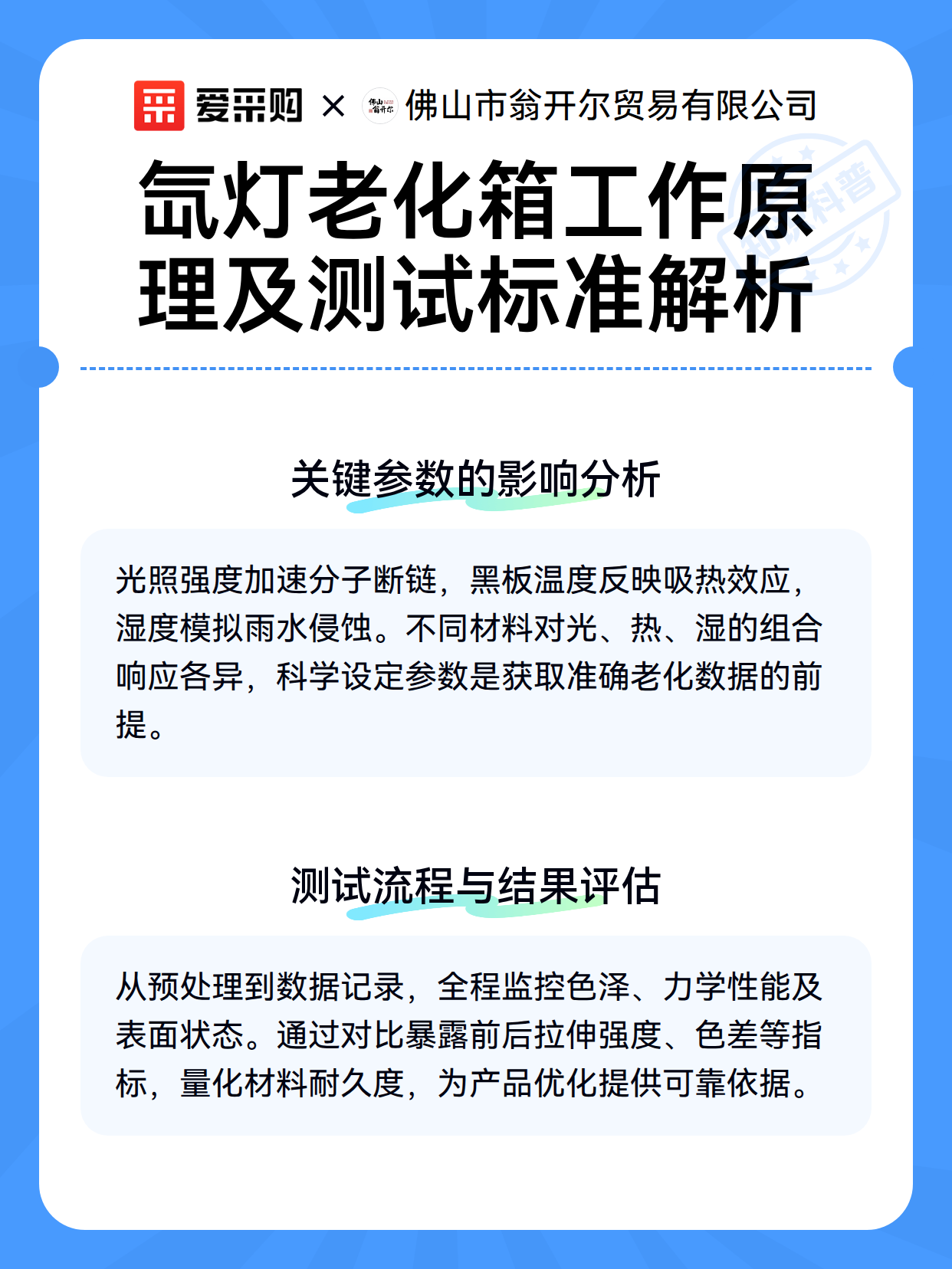氙灯老化箱工作原理及测试标准解析（图2）