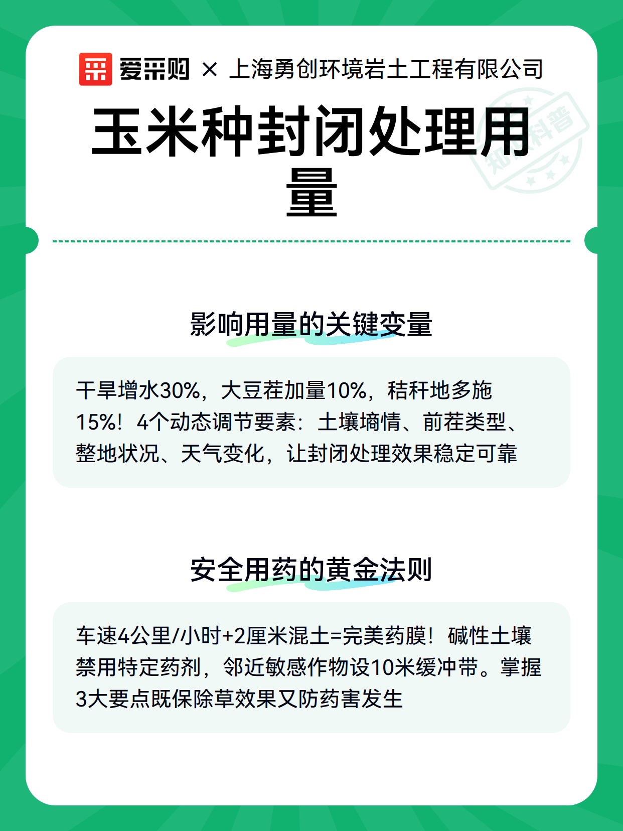 玉米种封闭处理用量（图2）