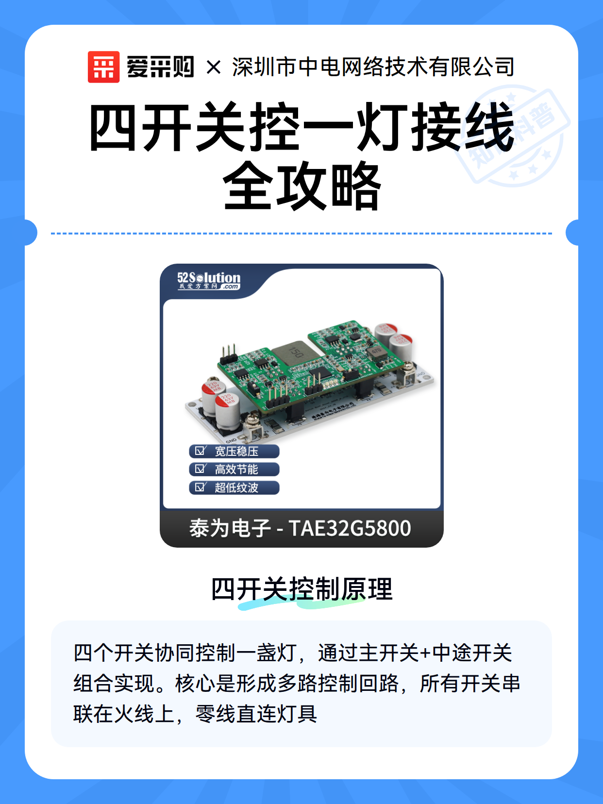 四开关控一灯接线全攻略（图1）