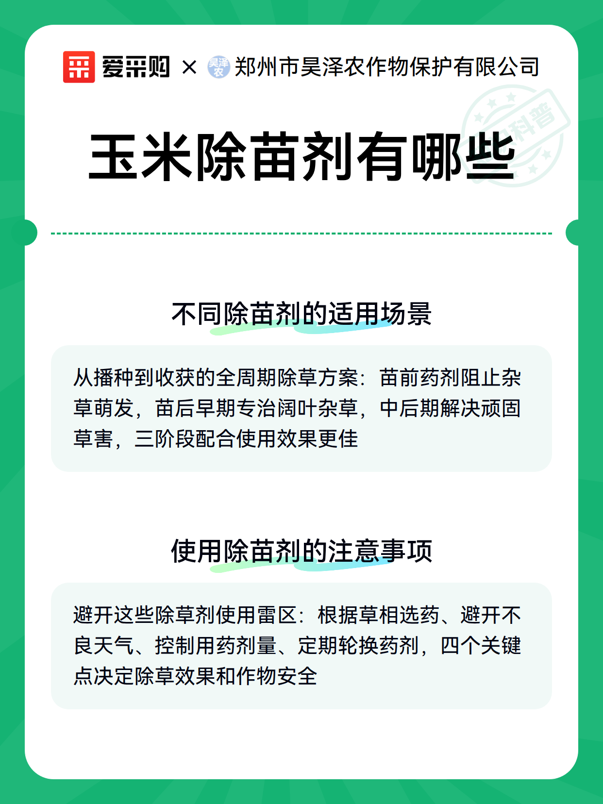 玉米除苗剂有哪些（图3）