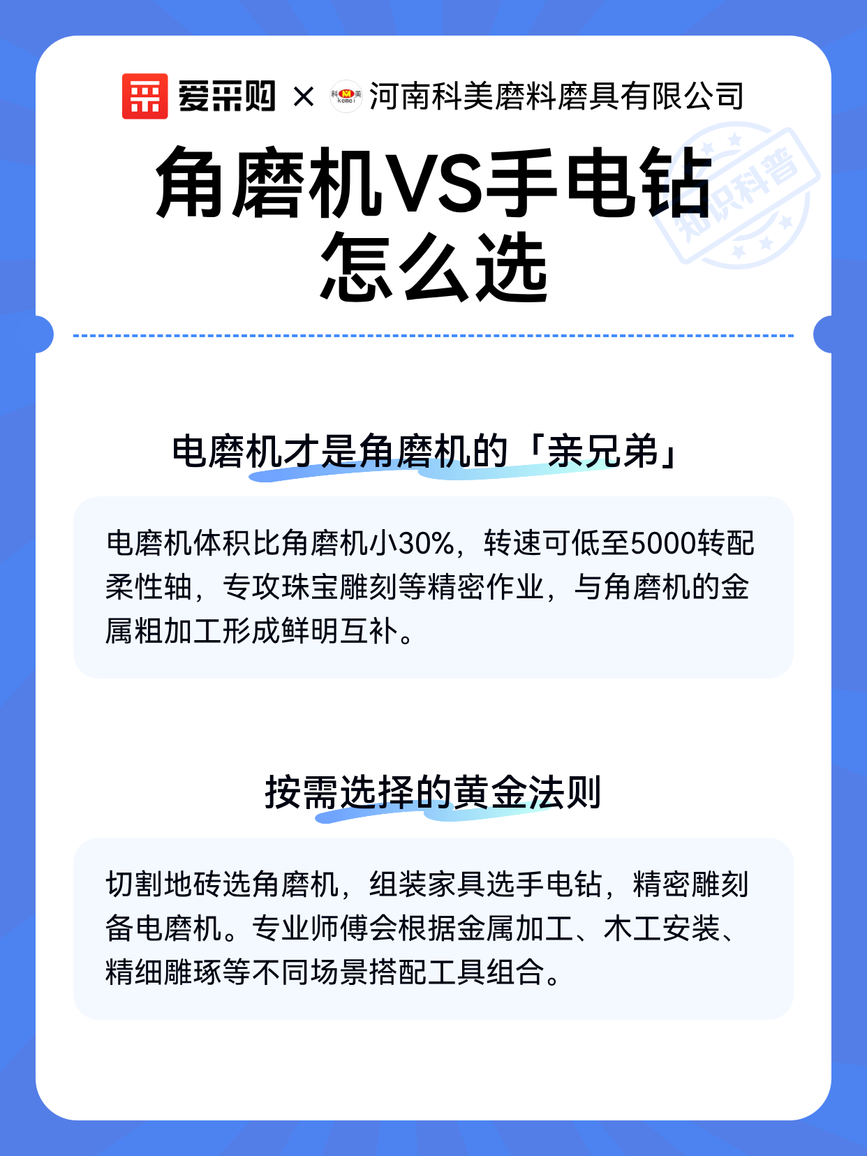 角磨机VS手电钻怎么选（图2）
