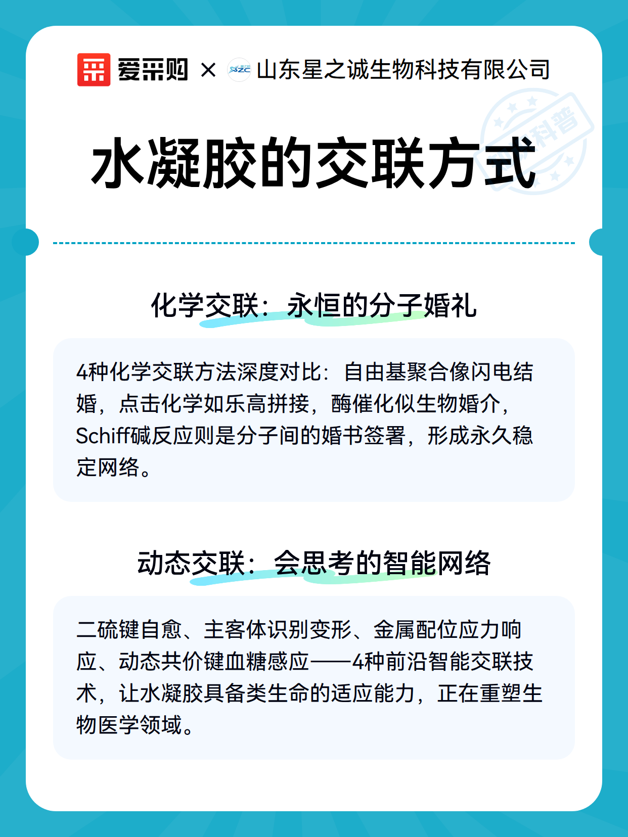 水凝胶的交联方式（图2）