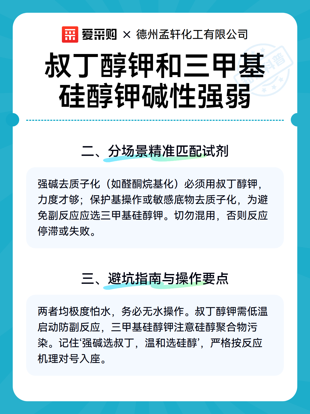 叔丁醇钾和三甲基硅醇钾碱性强弱（图3）