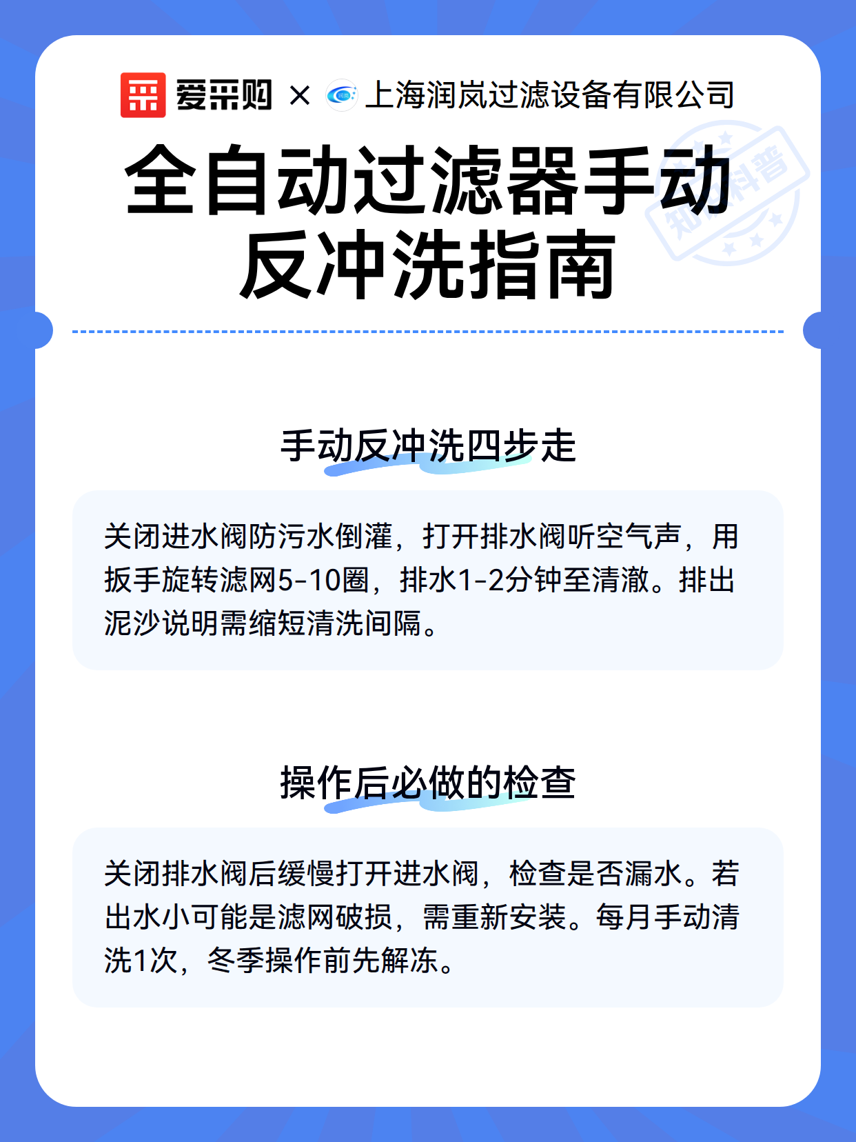 全自动过滤器手动反冲洗指南（图3）