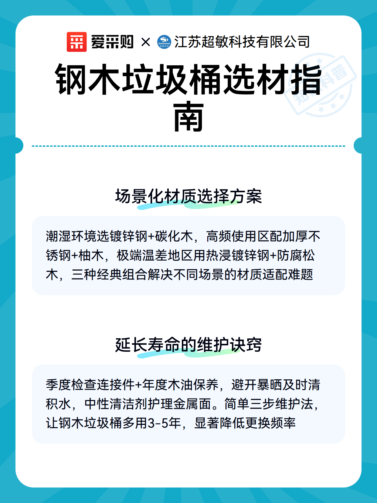 钢木垃圾桶选材指南（图3）