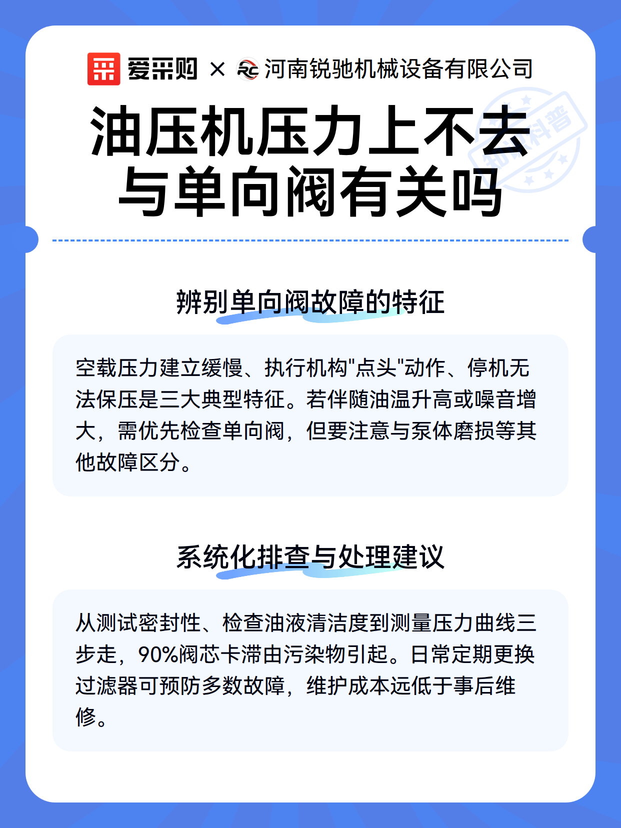 油压机压力上不去与单向阀有关吗（图3）